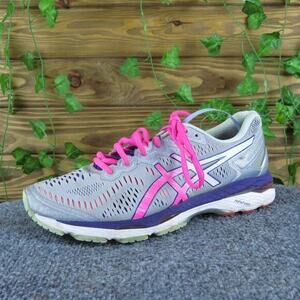 ASICS Women's Kayano Sneaker Silver‎ Synthetic Sz 9 Wide Used 2025